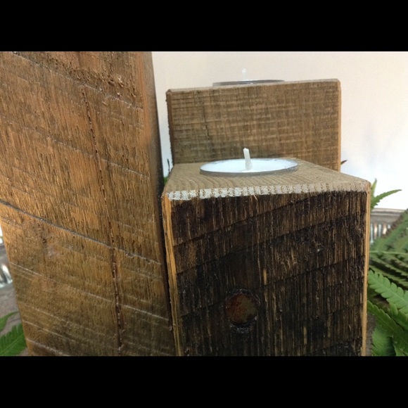 Reclaimed Barnwood Candle Holders. Winter sale! - Picture 4 of 8